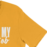 T-shirt Femme à Manches Courtes Imprimé Graphique « Voting Is My Black Job » Sigma Gamma Rho Or Blanc, Décontracté, Mode Streetwear, Impression Personnalisée