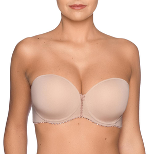 Sujetador sin tirantes push-up para mujer, copa completa con aros, sin costuras, elegante, color liso, cierre frontal con detalle de lazo - Product Image 6