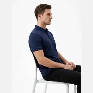 100% Polyester Spandex Anti Bacterial Breathable Shorts Sleeve Three Button Collar T <b>Shirts</b> for Youth Muscle Fit Athletic Polos - Product Image 3
