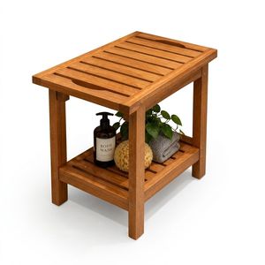 Banc de douche en teck fabriqué en Indonésie WT96 - Product Image 1