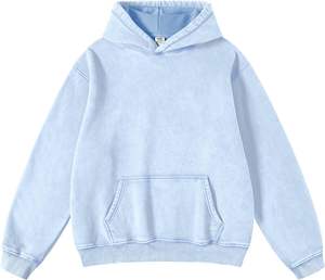 Sweat à capuche en coton épais lavé pour hommes Impression 3D bouffante pour hommes Basics Cotton Blended Solid Color Pure Cotton Couple Style Hoodie - Product Image 2
