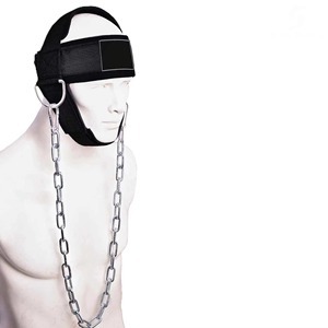 High Quality Customizable Cowhide Head Guard Harness with Chain Heavyweight Lifting Neck <b>Strength</b> <b>Training</b> Gear for Fitness - Product Image 3