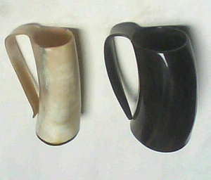 Jarra de Cuerno Vikinga Hecha a Mano de Estilo Medieval, de Cuerno Natural de Animal, para Cosplay, Reenactamiento y Decoración Rústica del Hogar - Product Image 2