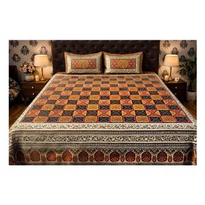 Red Label 108x108 Inch <b>King</b> Queen Twin <b>Sizes</b> Satin Cotton Bed <b>Sheet</b> Set 4 Pcs American Style Solid for Home Hotel Bedding - Product Image 1