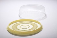 Boîte d'emballage pour gâteaux en PET/PS jetable de Taïwan, conteneur transparent gaufré en plastique recyclable pour aliments, usage domestique et commercial