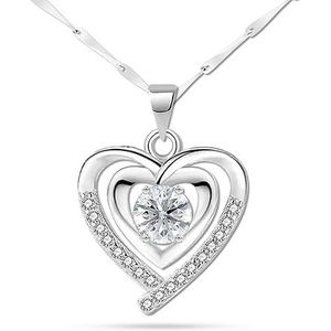 Collana con Ciondolo Placcato Argento, Regalo per Compleanno, Anniversario o San Valentino per Mamma, Moglie, Figlia o Nipote - Product Image 1