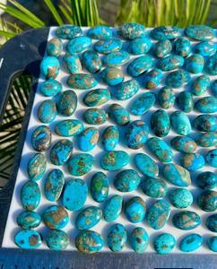 Gemas Trimurti de Gran Calidad AAA+, Turquesa Iraní, Cabujón, Formas Variadas, Tamaño Personalizado, Precio al por Mayor, Piedra Suelta Azul - Product Image 2