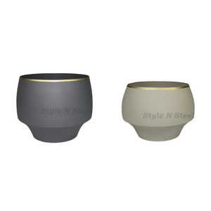 Maceta Moderna y Clásica para Interiores y Exteriores, Resistente, con Recubrimiento de Polvo de Hierro, Multiusos, con Drenaje - Product Image 4