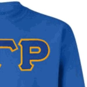 Sudadera Sigma Gamma Rho Azul Rey para Mujer, Sudadera de Forro Polar con Cuello Redondo, Diseño con Letras, Personalizada, Informal, Universitaria, Griega - Product Image 6