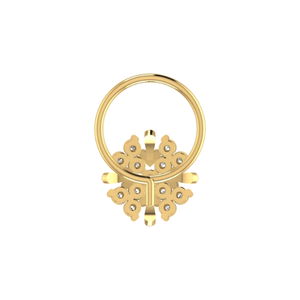 Pendientes de Nariz con Diamante Natural de 0.08 Quilates, Oro de 14K, Certificados, Estilo Étnico para Mujer, Color HI, Claridad VS-SI - Product Image 5