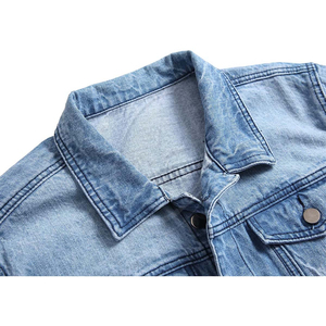 New Arrival Winter Casual Korean Trend Menswear Jean <b>Jacket</b> for <b>Men</b> Distressed Slim <b>Denim</b> <b>Jacket</b> - Product Image 4