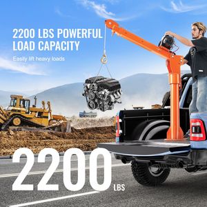 Gru Elettrica per Pickup da 2200 Libbre con Verricello da 6000 Libbre, Gru a Braccio Pieghevole in Acciaio Montata su Pianale del Camion - Categoria Prodotto: Gru a Braccio - Product Image 2