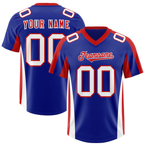 เสื้อฟุตบอลอเมริกันผู้ชายแบบสั่งทำคุณภาพสูง พิมพ์ลายตามต้องการ แขนสั้น ระบายอากาศได้ดี แห้งเร็ว ผลิตจากโพลีเอสเตอร์ 100% - Product Image 4