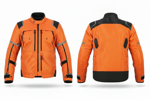 Veste de moto en polyester respirant de qualité supérieure avec bandes réfléchissantes, imperméable et durable, équipement de conduite en plein air - Product Image 4