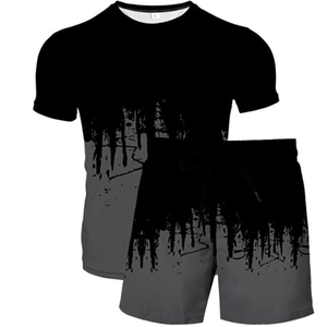 Conjunto de pantalones cortos y camiseta deportiva para hombre, ropa de verano, conjunto de camiseta y pantalones cortos transpirables para correr. - Product Image 4