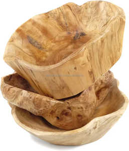 Bol de service en bois d'acacia Best-seller Assiettes de service pour restaurants modernes de fête Set de bols en bois Falak World Export - Product Image 1