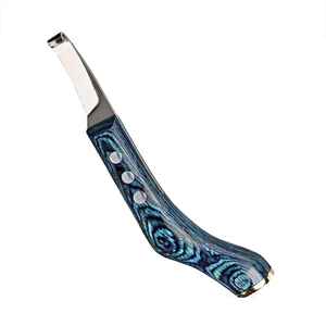 Cuchillo de Herrador de Acero de Damasco Premium IRON para Recorte de Herraduras, Hoja Hecha a Mano, Herramientas Veterinarias, OEM, Marca Privada - Product Image 2