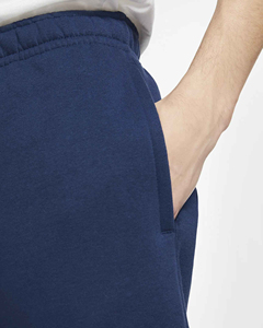 <b>Men's</b> <b>Navy</b> Blue Fleece Street Style Sweatpants Elastic Waist <b>Joggers</b> with Side Pockets Midweight Winter Wear - Product Image 4