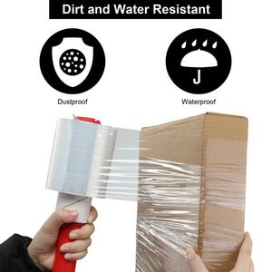12pcs Polyethylene 4in*800ft Clear <b>Stretch</b> <b>Wrap</b> Includes Two Red Handles Product Category Strapping - Product Image 6