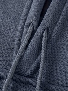Sudadera con capucha para hombre, color sólido, 100% poliéster, tejido de felpa francesa, informal, para otoño, hecho en China - Product Image 3