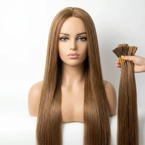 Extensiones de Cabello Humano Liso Marrón, Color Natural, 100% Cabello Virgen sin Procesar, a Granel - Product Image 3