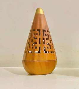 Brûleur d'encens décoratif rustique en bois, sculpté à la main, pour Bakhoor et Oud arabe, support à charbon, idéal pour cadeau de Ramadan et décoration intérieure - Product Image 6