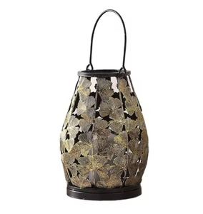 Selling metal hanging and table decor maple design hurricane <b>lantern</b> - Product Image 1