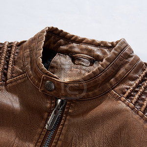 Stylish <b>Men</b> <b>Leather</b> <b>Jacket</b> Slim Fit Genuine <b>Leather</b> Biker Style Durable Comfortable Look Winter <b>Jacket</b> For Casual Wear - Product Image 3