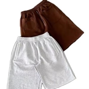 Shorts Bermuda en Coton pour Homme, Couleur Unie, Taille Élastique, Décontracté avec Poches, Respirant, Taille Mi-Haute, Idéal pour l'Été - Product Image 1