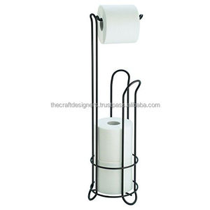Porte-papier toilette sur pied en fer, conçu pour les intérieurs uniques, offrant une commodité fonctionnelle et un look attrayant - Product Image 6