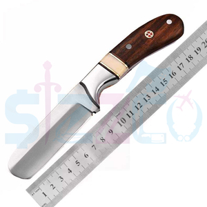 Couteau de boucher en acier carbone fait main, couteau de chasse et de camping à lame fixe avec étui en cuir – Style cowboy personnalisé - Product Image 3