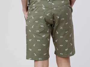 New Arrival Men's High Street Style Comfort Spandex/Cotton <b>Lace</b> Chino Shorts <b>Elastic</b> Waist Breathable Quick Dry Eco-Friendly - Product Image 3