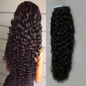 Extensions de cheveux naturels bouclés profonds à clipser, design invisible, cheveux alignés dans le sens des cuticules, pour femmes, fournisseur direct, vente en gros - Product Image 2