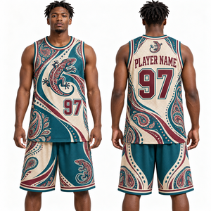 Tenues de basketball personnalisées, maillots et shorts, vente en gros OEM, vêtements d'équipe, vêtements de sport, commandes en gros, noms personnalisés - Product Image 5