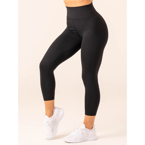 Custom Women Yoga Set Two Piece Sports Bra High Waist Shorts Solid Spandex/Nylon Reversible Eco-Friendly Fitness Activewear - Product Image 4