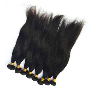 Extensiones de Cabello Humano Remy Indio, Estilos Liso y Rizado, Color Negro Suave, 7 Paquetes - Product Image 1