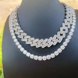 Collier Hip Hop en Moissanite Taille Coussin, Plaqué Or 18K, Argent Sterling 925, Certifié GRA, Bijoux Personnalisés Unisexe pour Fiançailles et Fêtes - Product Image 4