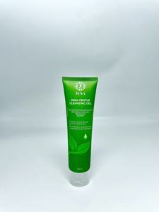 Tubo de Plástico PE Verde Mate Directo de Fábrica para Envasado de Cosméticos y Limpiador Facial con Tapa Transparente Orientable - Product Image 6