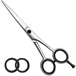 7.5 Inch Mini Japanese 440C Barber Beard <b>Nose</b> Hair Shears Small Scissors Stainless Steel Professional Beauty Salon Use - Product Image 5