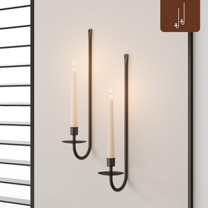 Elegante Portavelas de Metal para Interiores Residenciales de Diseño - Product Image 1