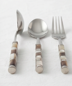 Ensemble de couverts modernes avec manche en bois, en acier inoxydable, compatibles lave-vaisselle, pour utilisation sur table de mariage - Product Image 5