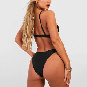 Conjuntos de Bikini para Mujer Más Vendidos, Conjuntos de Bikini de Color Sólido Teñido Liso, Conjuntos de Bikini para Mujer Hechos en Fábrica - Product Image 2