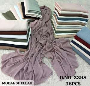 Découvrez la collection de stoles en coton Shellah de qualité supérieure, l'élégance ultime. Chic et respirant, style floral musulman, toutes saisons - Product Image 3