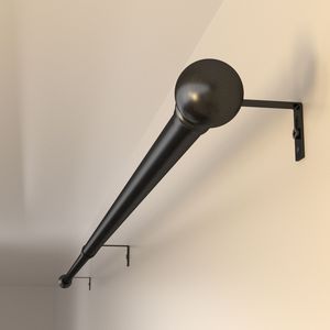 Aste per tende regolabili in acciaio inossidabile da 1 pollice per finestre da 28 a 132 pollici con Design rotondo e staffe per decorazioni per la casa - Product Image 4