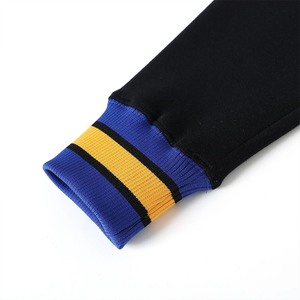 Customized Sigma <b>Black</b> University Crewneck <b>Sweatshirt</b> Gold &Blue Stripe Unisex Plaid Knitted Fraternity Sorority Wholesale Order - Product Image 4