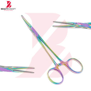 Instruments chirurgicaux manuels réutilisables, forceps hémostatiques Kelly 5.5 à verrouillage avec poignée Rainbow, meilleur fournisseur - Product Image 2