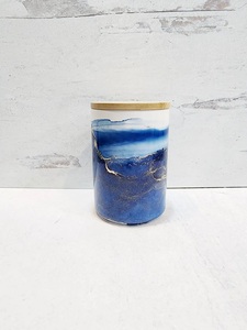 Artistic Ocean Wave <b>Storage</b> Canister Tight Seal Lid Freshness Lock Durable Build Space Saving Stylish <b>Kitchen</b> <b>Storage</b> - Product Image 2