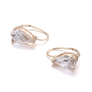 3 Ct Pear Diamond <b>Drop</b> Earrings for Women 14K Yellow Gold Lever-<b>back</b> Teardrop Earrings Bridal Wedding Jewelry Anniversary Gift - Product Image 4