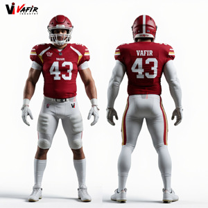 เสื้อฟุตบอลอเมริกันแบบซับลิเมชั่นสั่งทำได้ รุ่น Tackle Twill ปี 2026 ขายส่ง ระบายอากาศได้ดี ไซส์ใหญ่ แห้งเร็ว Vafir - Product Image 2