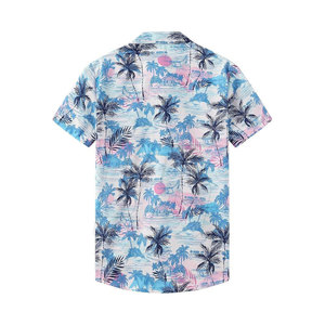 Chemise hawaïenne d'été pour hommes, imprimé floral, manches courtes, boutonnée, décontractée, pour les vacances à la plage, les voyages et les tenues de resort - Product Image 2